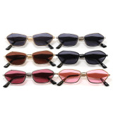 Retro Slim Hexagon Cat Eye Shades Sunglasses for Women