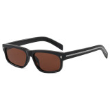 Retro Flat  Rectangular UV400 Protection Outdoor Vacation Sunglasses for Women Men