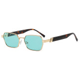 Y2K Slim Geometric Polygon Sunglasses for Men Women