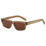 Retro Flat  Rectangular UV400 Protection Outdoor Vacation Sunglasses for Women Men