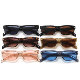 Retro Flat  Rectangular UV400 Protection Outdoor Vacation Sunglasses for Women Men