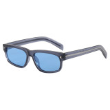 Retro Flat  Rectangular UV400 Protection Outdoor Vacation Sunglasses for Women Men