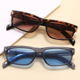 Retro Flat  Rectangular UV400 Protection Outdoor Vacation Sunglasses for Women Men