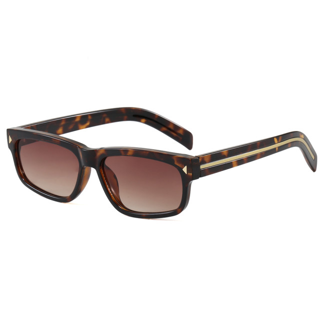 Retro Flat  Rectangular UV400 Protection Outdoor Vacation Sunglasses for Women Men