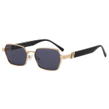 Y2K Slim Geometric Polygon Sunglasses for Men Women