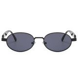 Retro Oval Metal Frame UV Protection Shades Sunglasses for Women Men