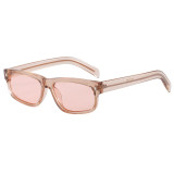 Retro Flat  Rectangular UV400 Protection Outdoor Vacation Sunglasses for Women Men