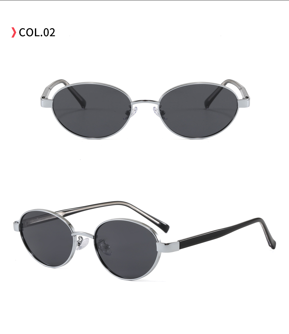 Black Smoke Metal Sunglasses Frame Color 1