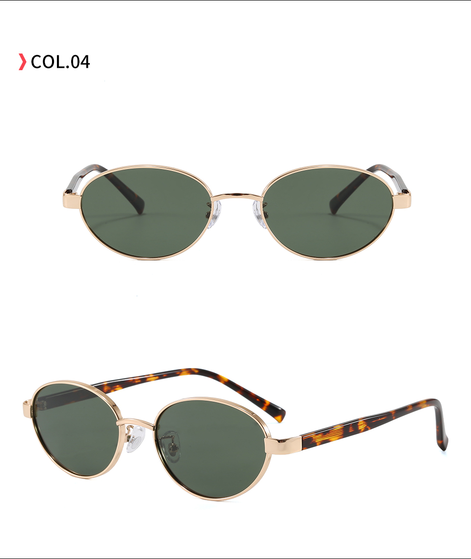 Silver Brown Metal Sunglasses Frame Color 3