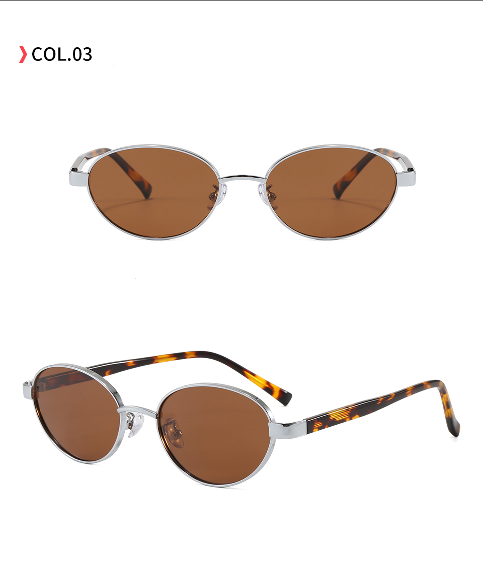 Silver Grey Metal Sunglasses Frame Color 2