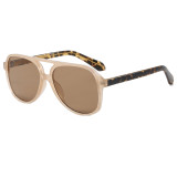  Retro Square Double Bridge Pilot Shades Sunglasses for Men Women