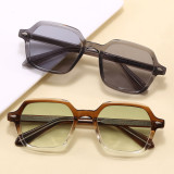 Vintage Octagon Geometric Square Frame UV400 Shades Sunglasses for Men Women