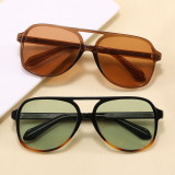  Retro Square Double Bridge Pilot Shades Sunglasses for Men Women