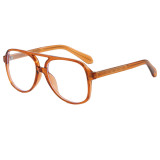  Retro Square Double Bridge Pilot Shades Sunglasses for Men Women
