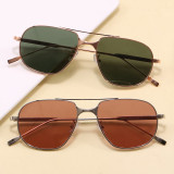 Double Bridge Metal Pilot UV400 Sunglasses for Men and Women