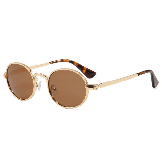 Retro 90s Slim Small Oval Polarized Sunglasses for Men Women