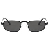 Retro 90s Slim Small Rectangular Polarized Sunglasses for Men Women