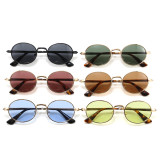 Retro 90s Slim Small Oval Polarized Sunglasses for Men Women