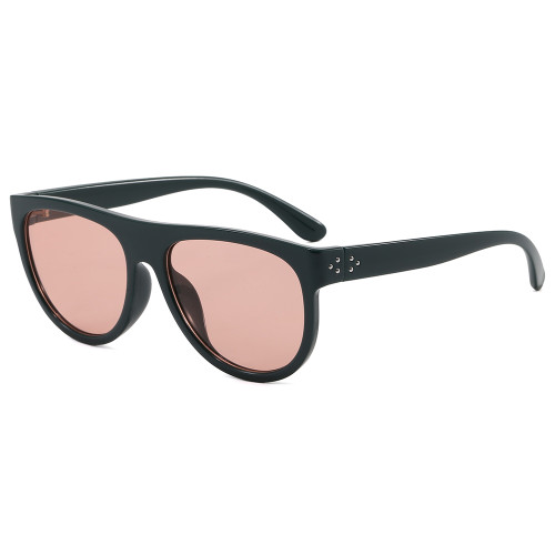 Oversized Flat Top Thick Frame UV400 Protection Sunglasses for Women Men