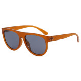 Oversized Flat Top Thick Frame UV400 Protection Sunglasses for Women Men