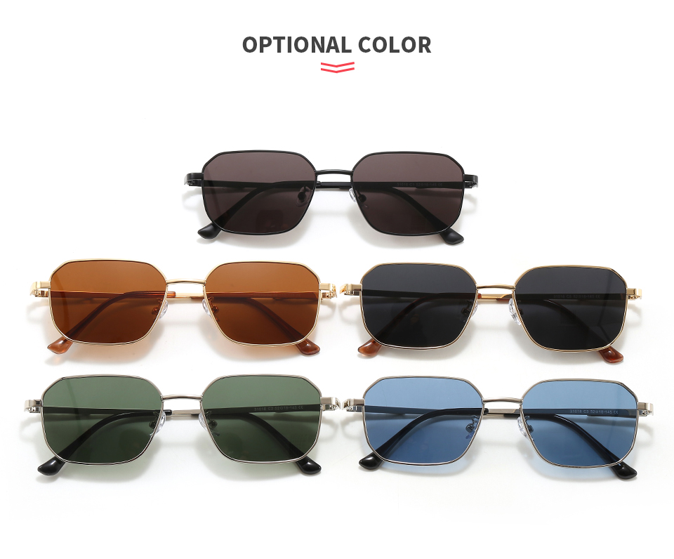 21527 wholesale polarized square metal sunglasses color collection