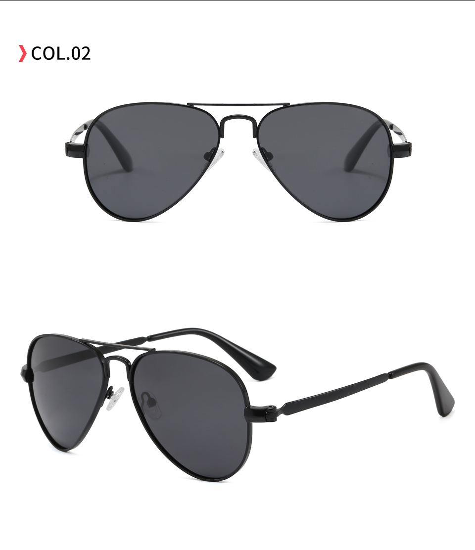 Custom logo metal frame sunglasses