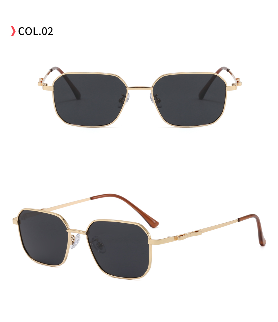 gold metal frame polarized sunglasses side view