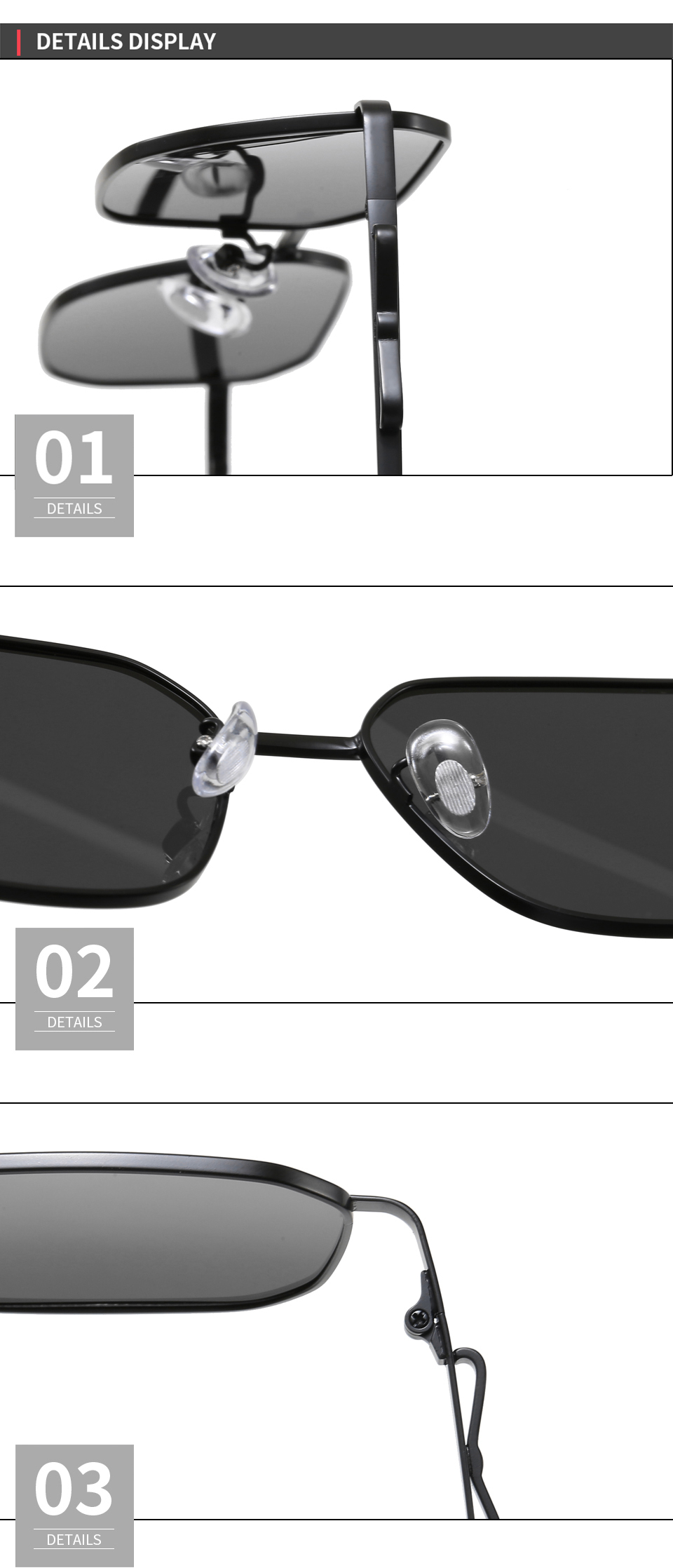 21527 retro square polarized sunglasses wholesale color options