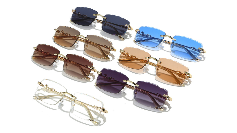 Model 80200 rimless eyewear collection with seven lens color options