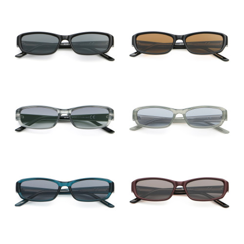 Y2K Retro Narrow Rectangle UV400 Protection Sunglasses for Women Men
