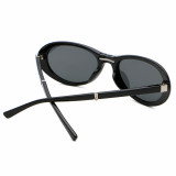 Retro Oval Foldable UV400 Pocket Portable Shades Sunglasses