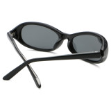 Y2K Narrow Oval UV400 Protection Shades Sunglasses for Women