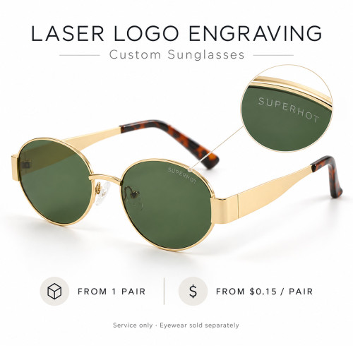 Laser Logo Engraving Service for Custom Sunglasses