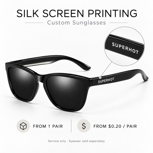 Silk Screen Printing Logo Service for Custom Sunglasses