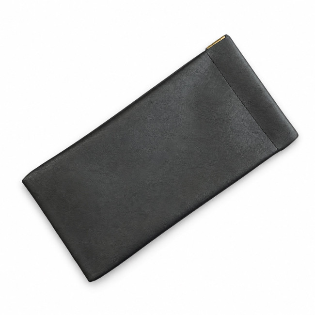 [No MOQ] Squeeze Top PU Leather Sunglasses Pouch Blank Eyewear Bag Self-Closing Soft Case
