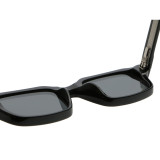 Retro 90s Narrow Square Spring Hinge UV400 Sunglasses for Men Women