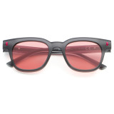 Retro Square UV400 Sunglasses with Decorative Temples