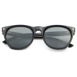 Round UV400 Sunglasses with Decorative Temples
