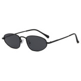 Slim Oval Polarized Sunglasses with TAC Lenses and Lightweight Metal Frame