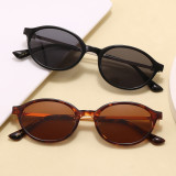 Retro Oval Eyewear with PC and Metal Frame in Tinted and Clear Lens Options