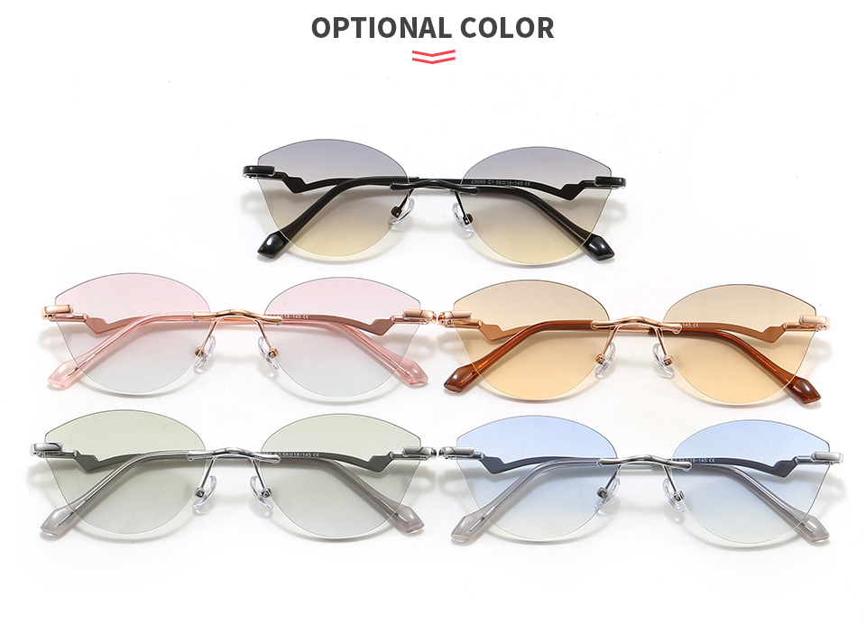 All 5 frame and lens color combinations arranged together in folded front views.