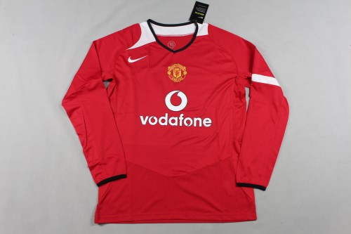 2005 Manchester United Red Retro Long Jersey/2005曼联红色长袖
