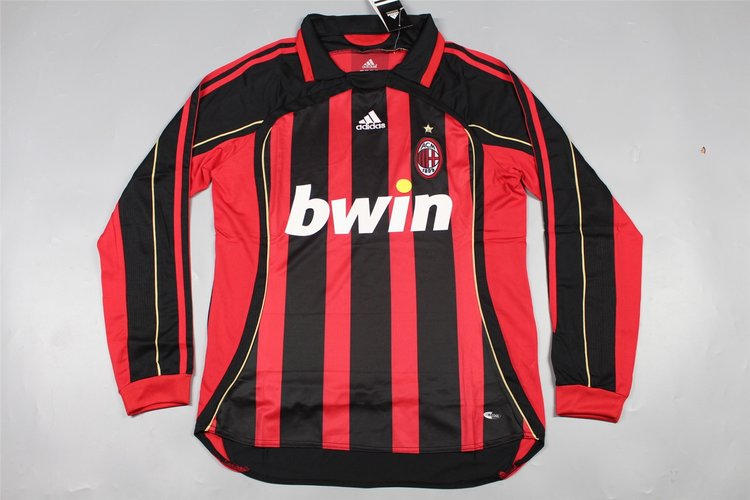 retro ac milan shirt long sleeve