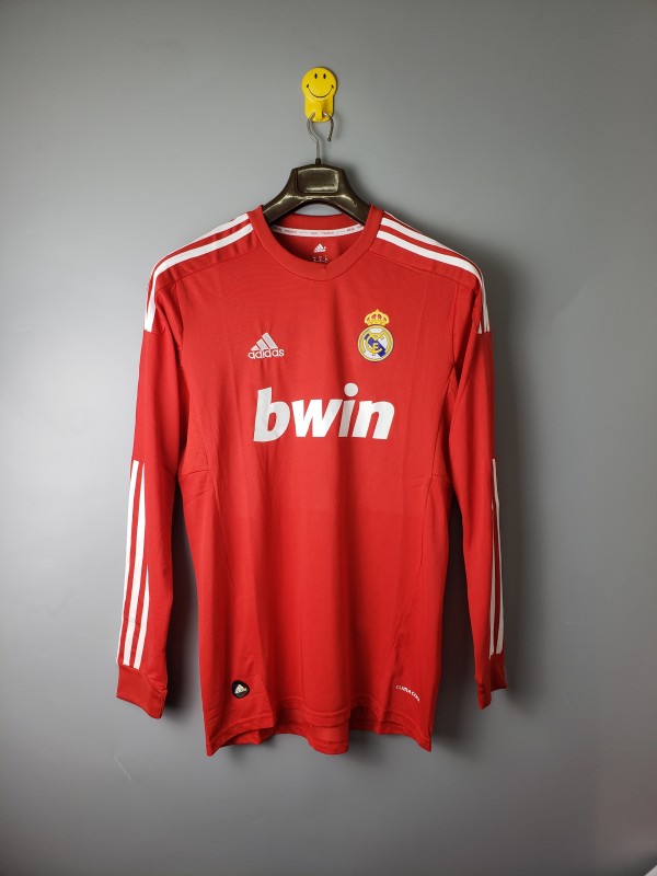 2012 Real Madrid Red Long Sleeve Retro Jersey/2012皇马红色长袖