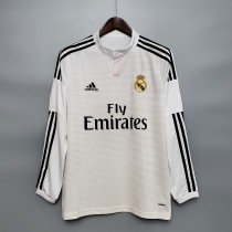 14-15  Real Madrid Home Long  Sleeve Retro Jersey