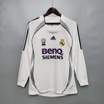 06-07 Real Madrid Home Long Sleeve Retro Jersey/06-07皇马主场长袖