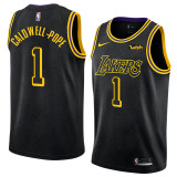 Lakers Mamba Black Hot Pressed Jersey/NBA 湖人队黑曼巴24号bryant