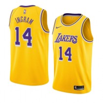 Lakers Yellow Retro Round Neck Hot Pressed Jersey