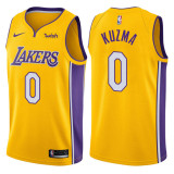 Lakers Yellow V-Neck Hot Pressed Jersey