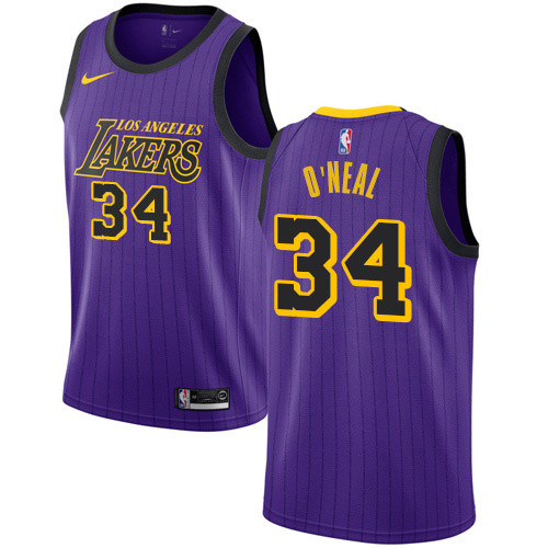 Lakers Violet with Lines Retro Round Neck Hot Pressed Jersey